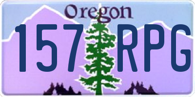 OR license plate 157RPG