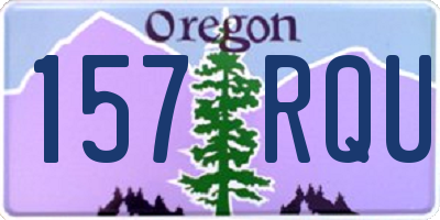 OR license plate 157RQU
