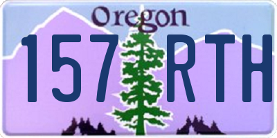 OR license plate 157RTH