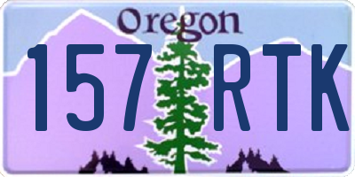OR license plate 157RTK