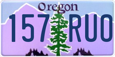 OR license plate 157RUO
