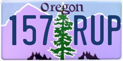 OR license plate 157RUP
