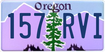 OR license plate 157RVI