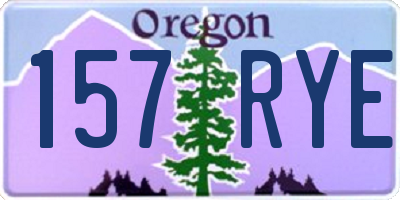 OR license plate 157RYE