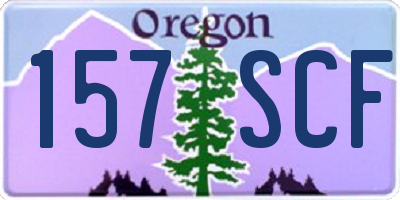 OR license plate 157SCF