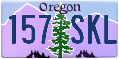 OR license plate 157SKL