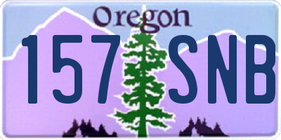 OR license plate 157SNB