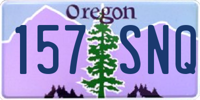OR license plate 157SNQ