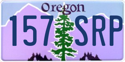 OR license plate 157SRP