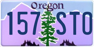 OR license plate 157STO