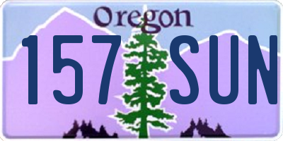 OR license plate 157SUN