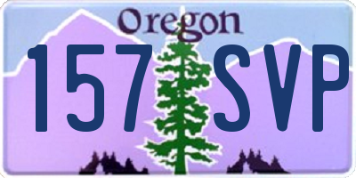 OR license plate 157SVP