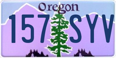 OR license plate 157SYV