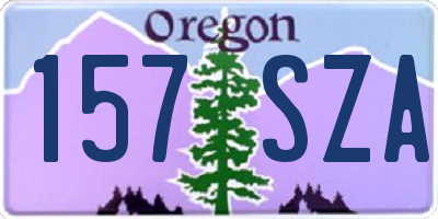 OR license plate 157SZA