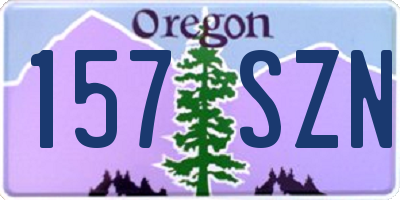 OR license plate 157SZN