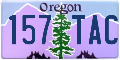 OR license plate 157TAC