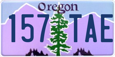 OR license plate 157TAE