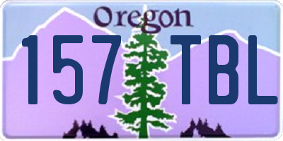 OR license plate 157TBL
