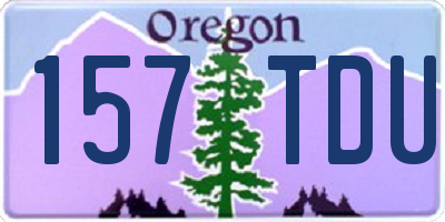 OR license plate 157TDU
