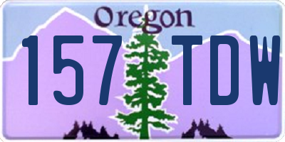 OR license plate 157TDW