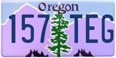 OR license plate 157TEG