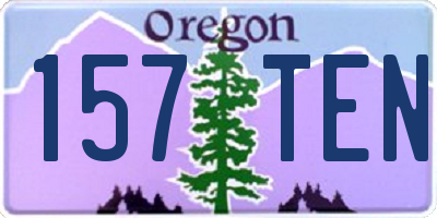 OR license plate 157TEN