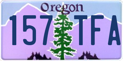 OR license plate 157TFA