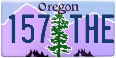 OR license plate 157THE