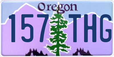OR license plate 157THG