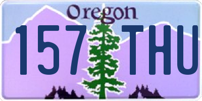 OR license plate 157THU