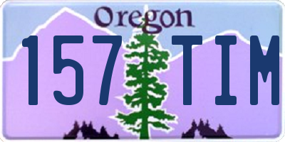 OR license plate 157TIM
