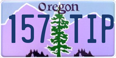OR license plate 157TIP