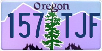 OR license plate 157TJF