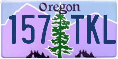 OR license plate 157TKL