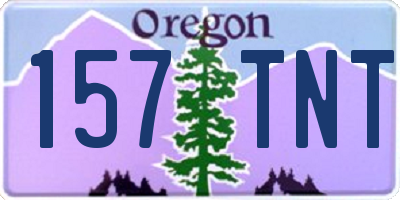 OR license plate 157TNT