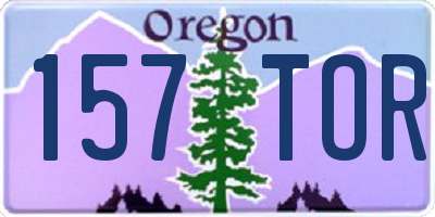 OR license plate 157TOR