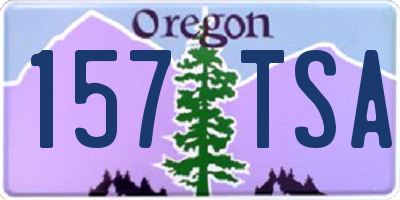 OR license plate 157TSA