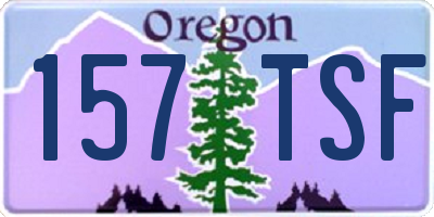 OR license plate 157TSF