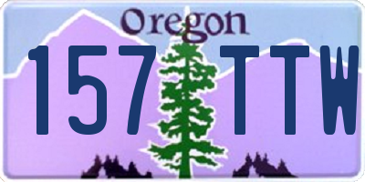 OR license plate 157TTW