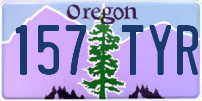 OR license plate 157TYR