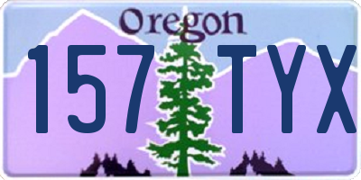 OR license plate 157TYX