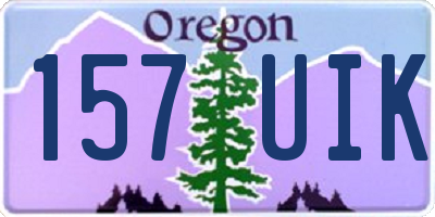 OR license plate 157UIK