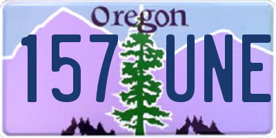 OR license plate 157UNE
