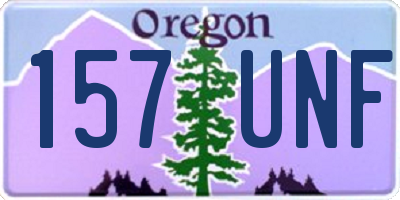 OR license plate 157UNF
