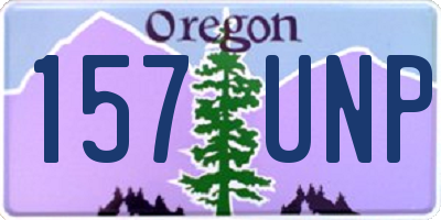 OR license plate 157UNP