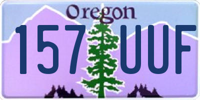 OR license plate 157UUF