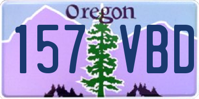 OR license plate 157VBD