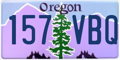 OR license plate 157VBQ