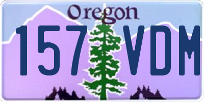 OR license plate 157VDM