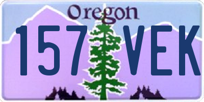 OR license plate 157VEK